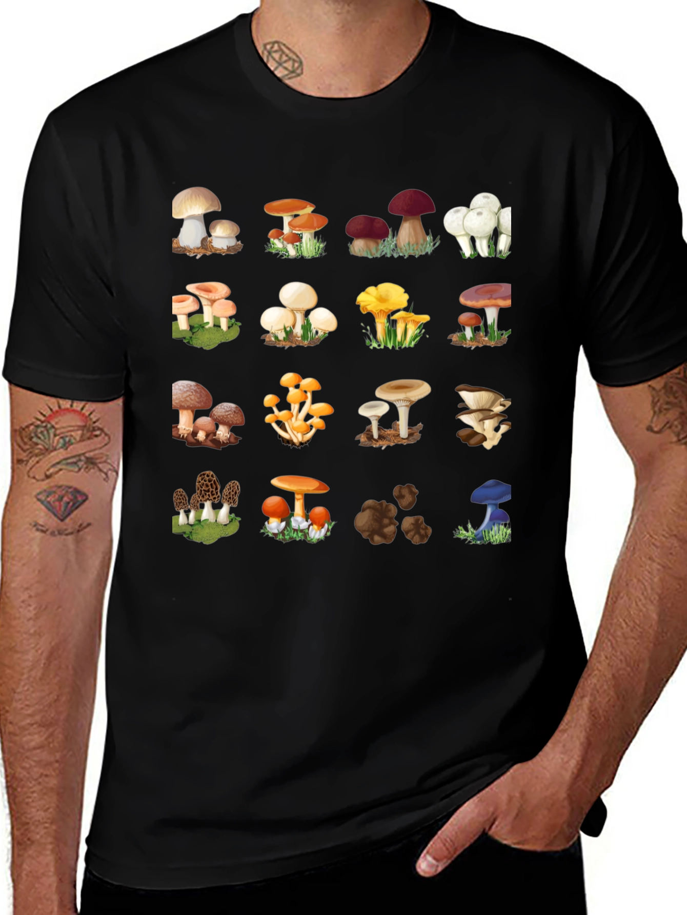 Mushroom Pattern T-Shirt