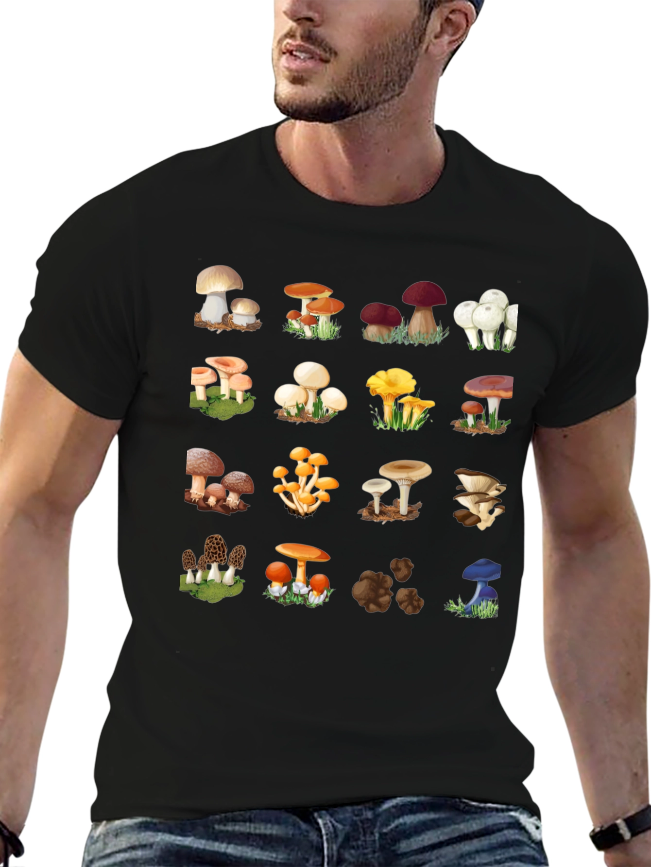 Mushroom Pattern T-Shirt
