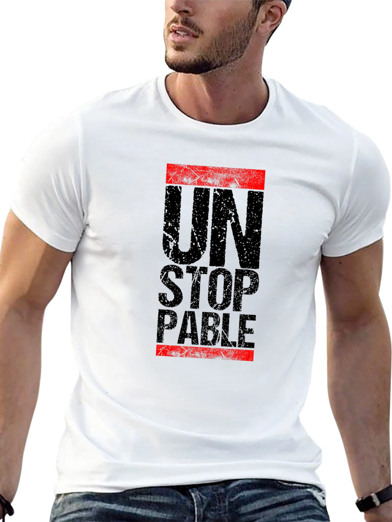 Unstoppable Graphic Print Black T-Shirt
