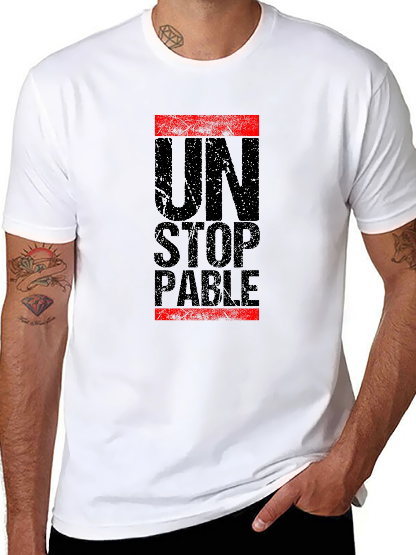 Unstoppable Graphic Print Black T-Shirt