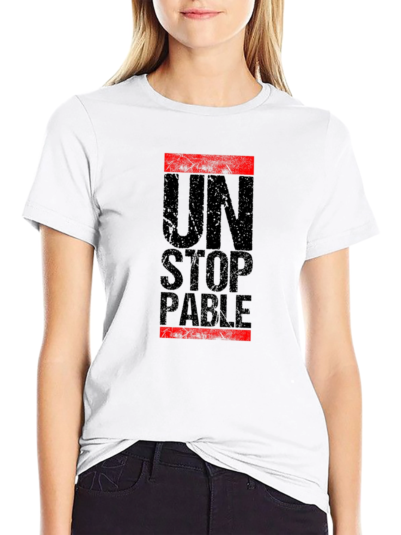 Unstoppable Graphic Print Black T-Shirt