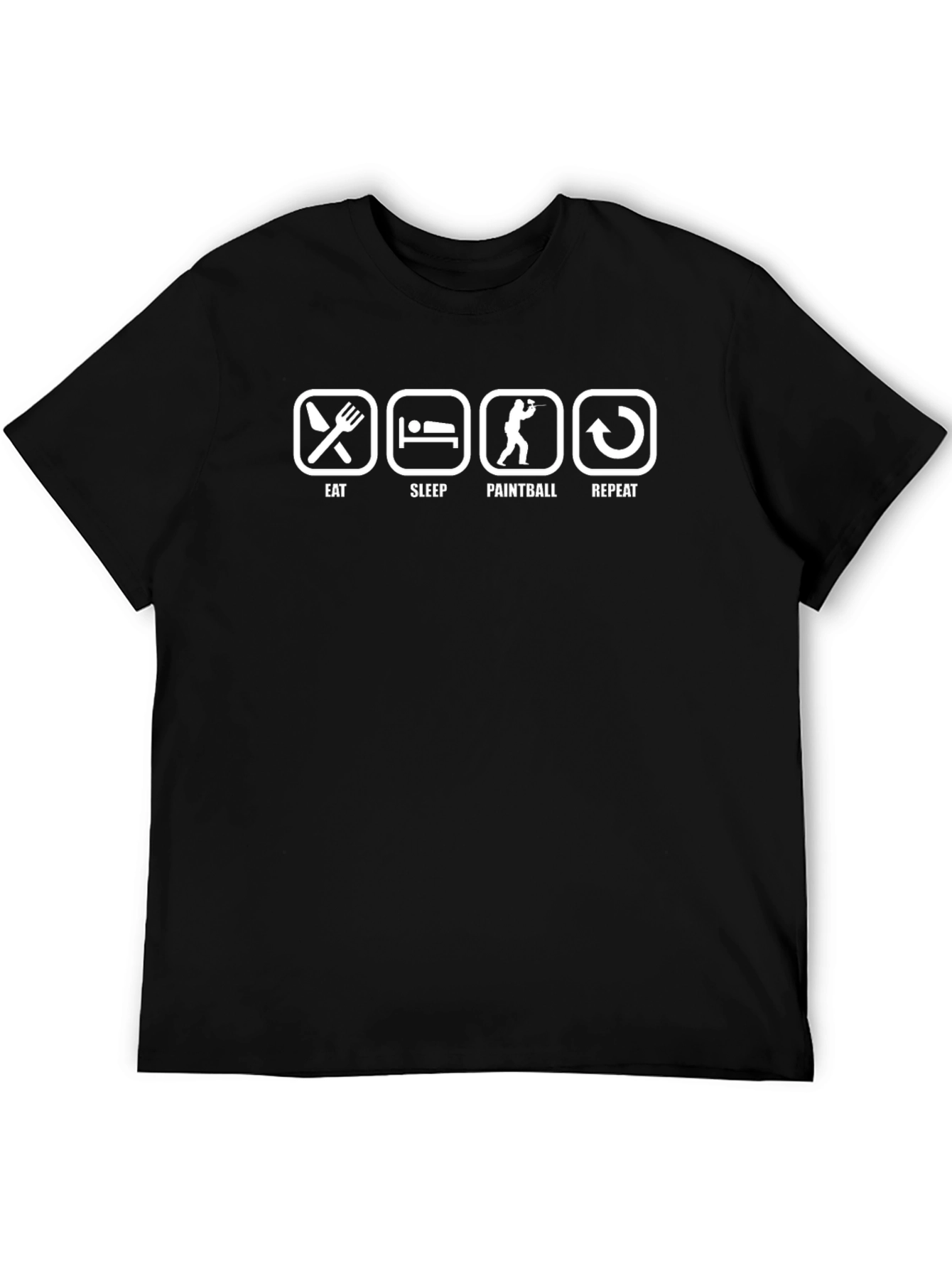 Eat Sleep Paintball Repeat T-Shirt - Gamer Funny Tee