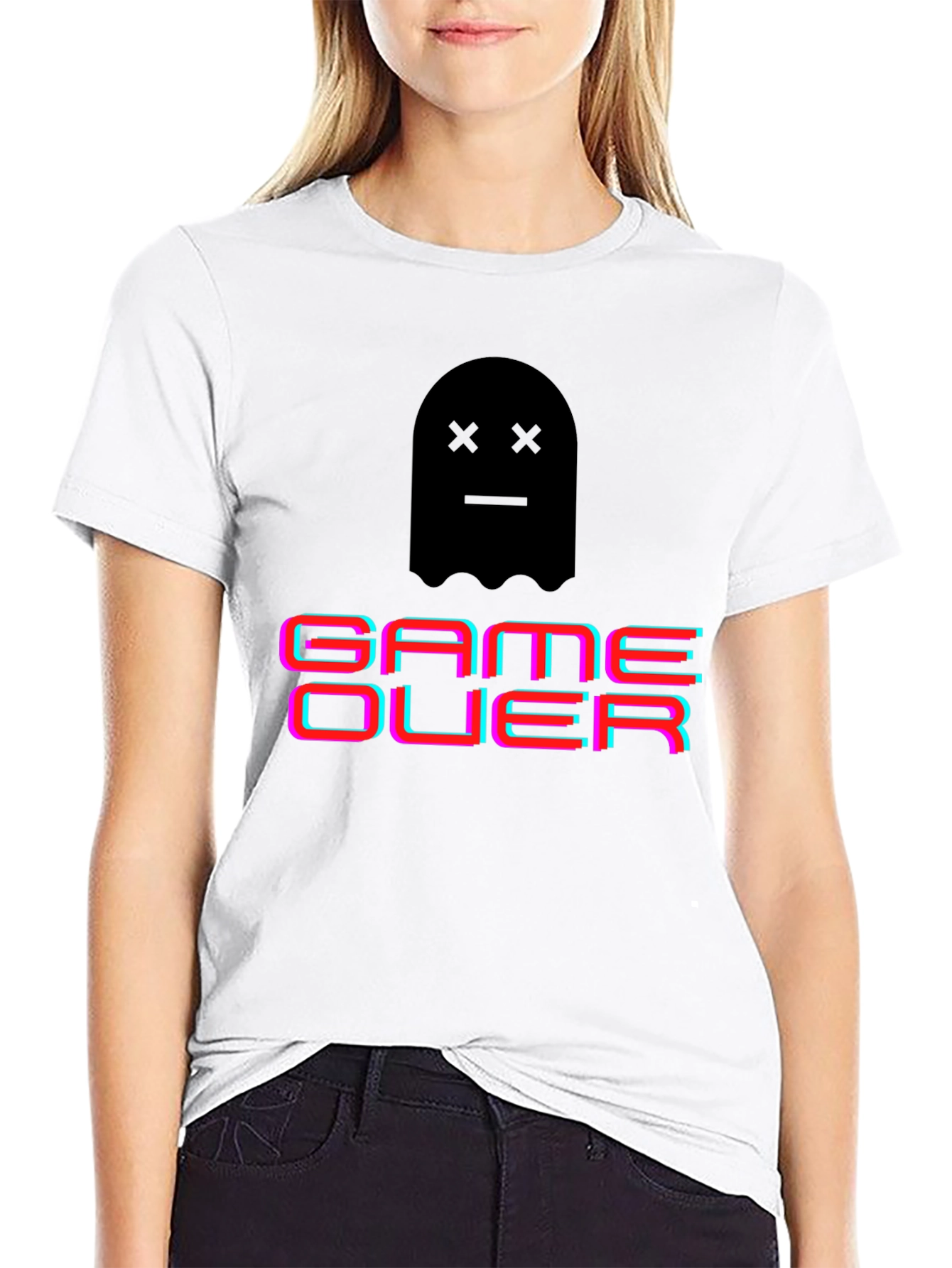 Game Over Ghost Graphic T-Shirt - Gamer Style