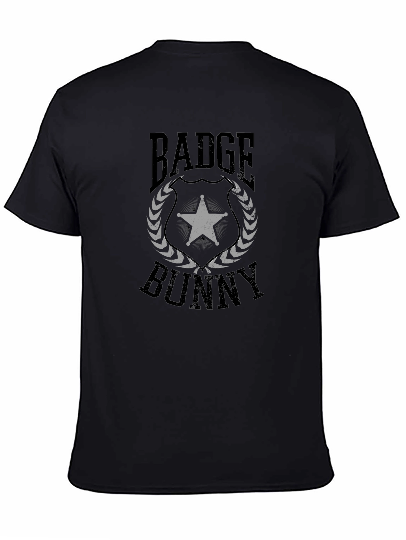 Badge Bunny Graphic Tee - Black Cotton Blend