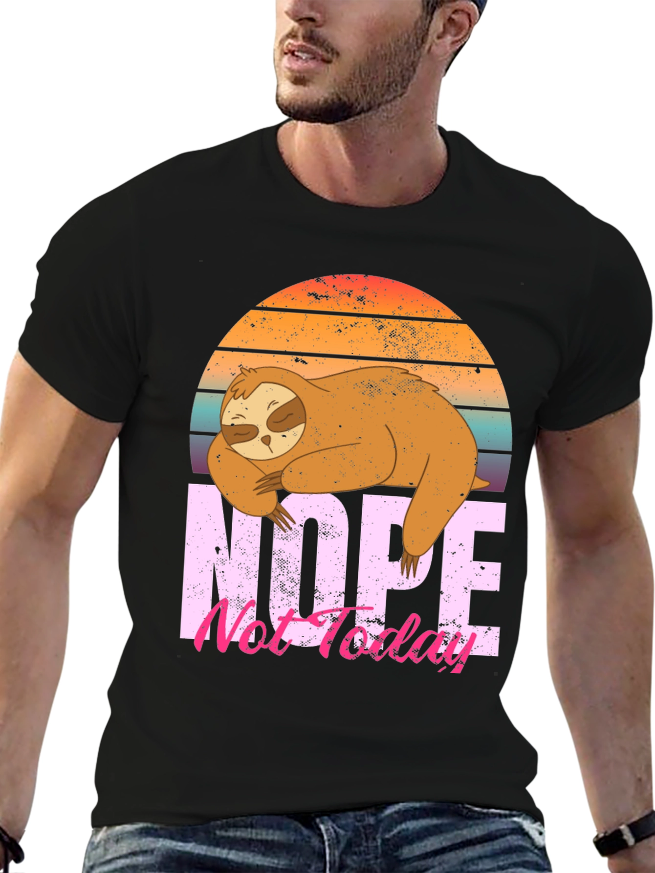 Nope Not Today Sloth Graphic Tee