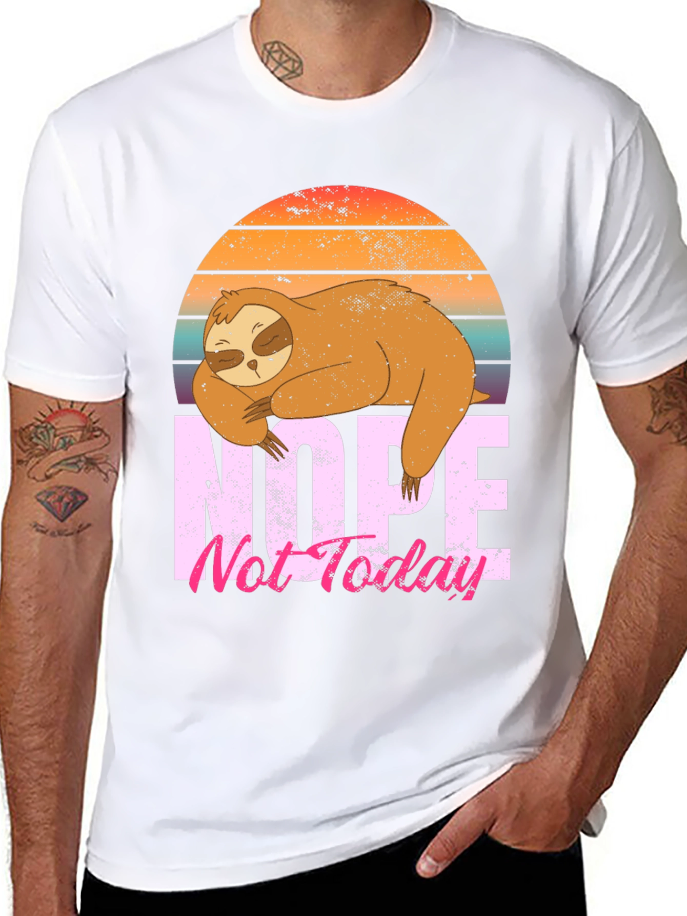 Nope Not Today Sloth Graphic Tee