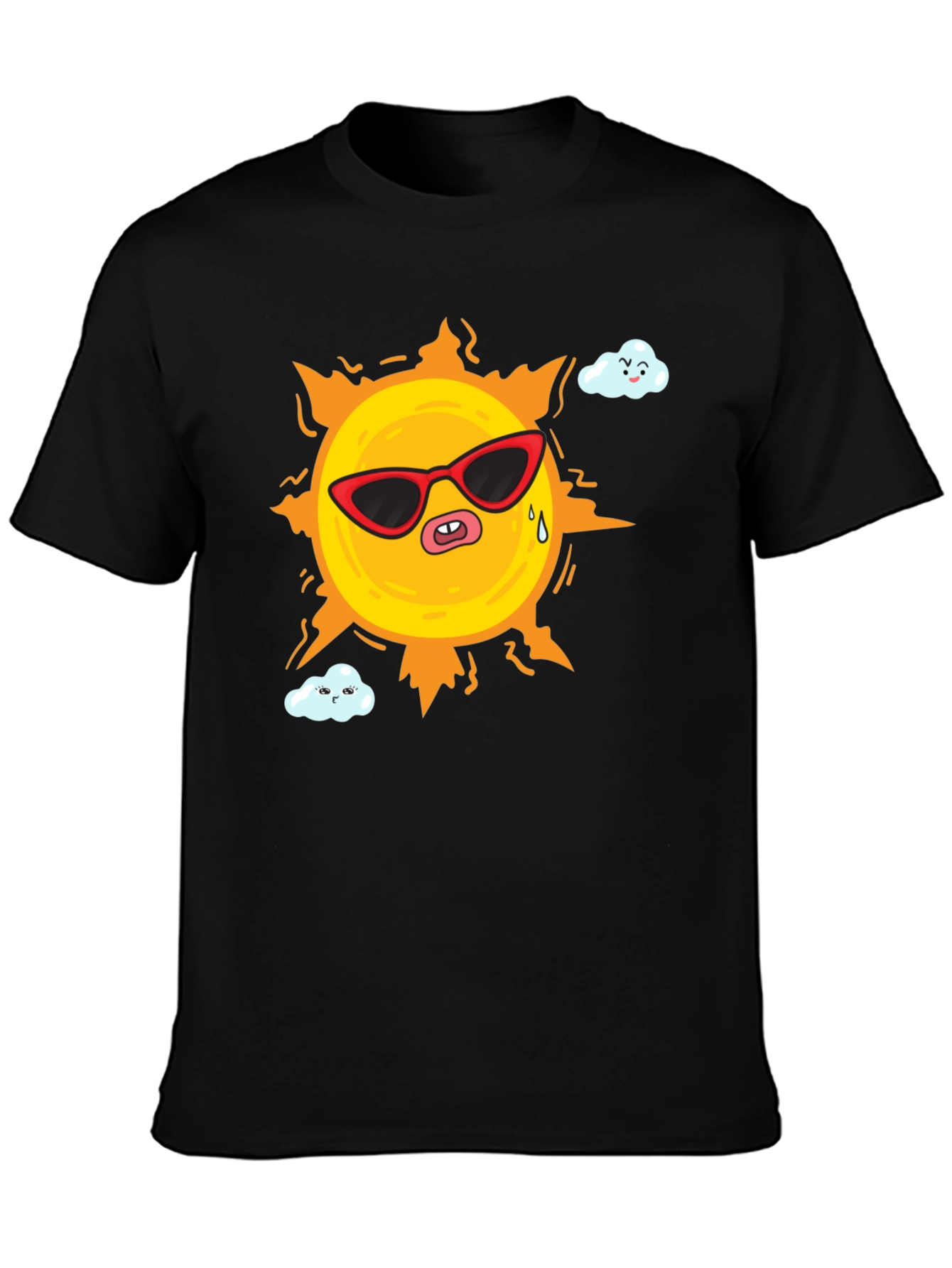 Funny Sun Cartoon Graphic T-Shirt