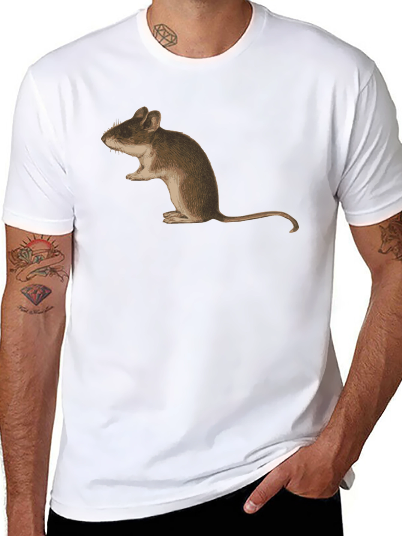 Mouse Graphic Tee - Unisex Black T-Shirt