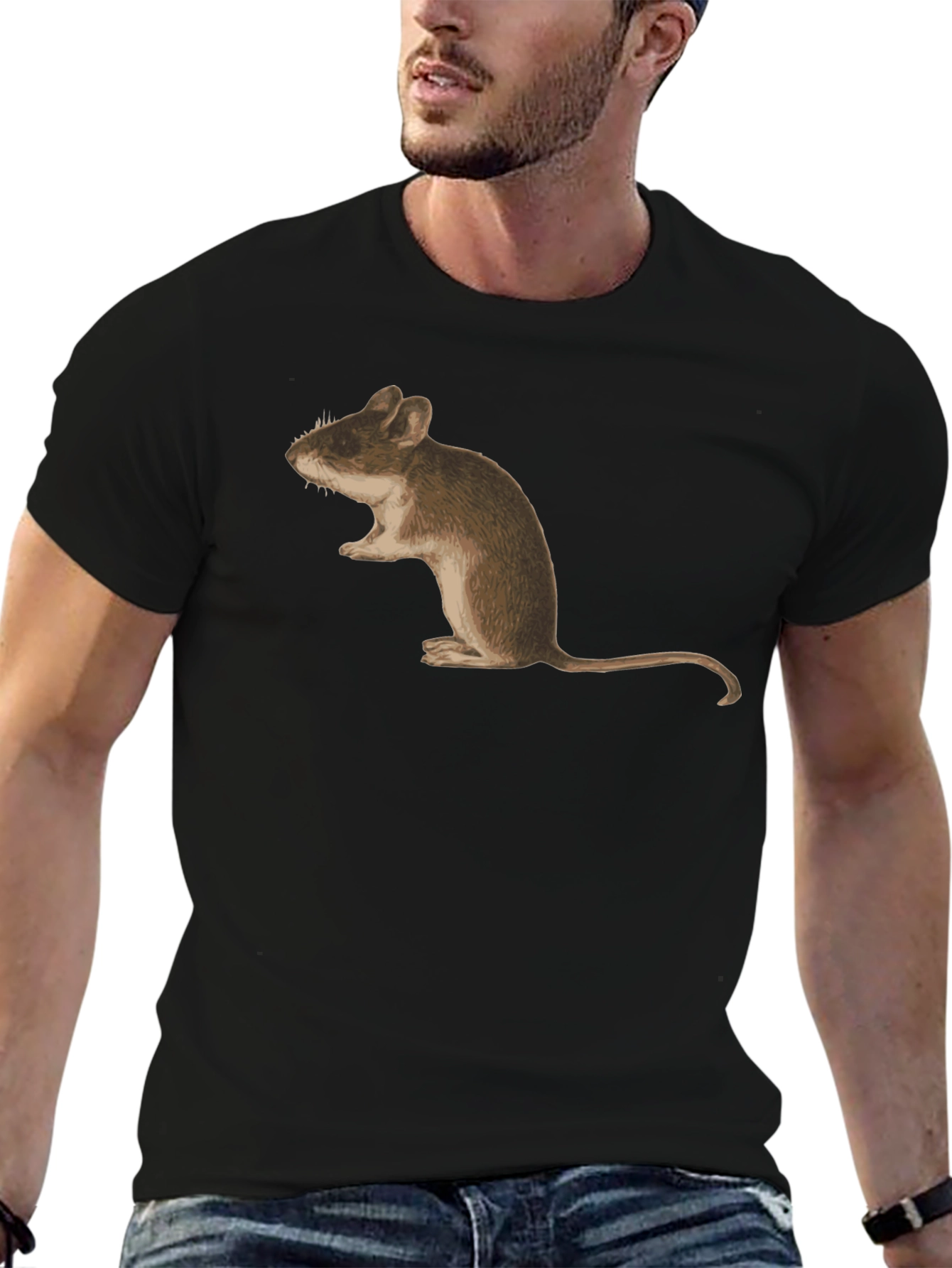 Mouse Graphic Tee - Unisex Black T-Shirt