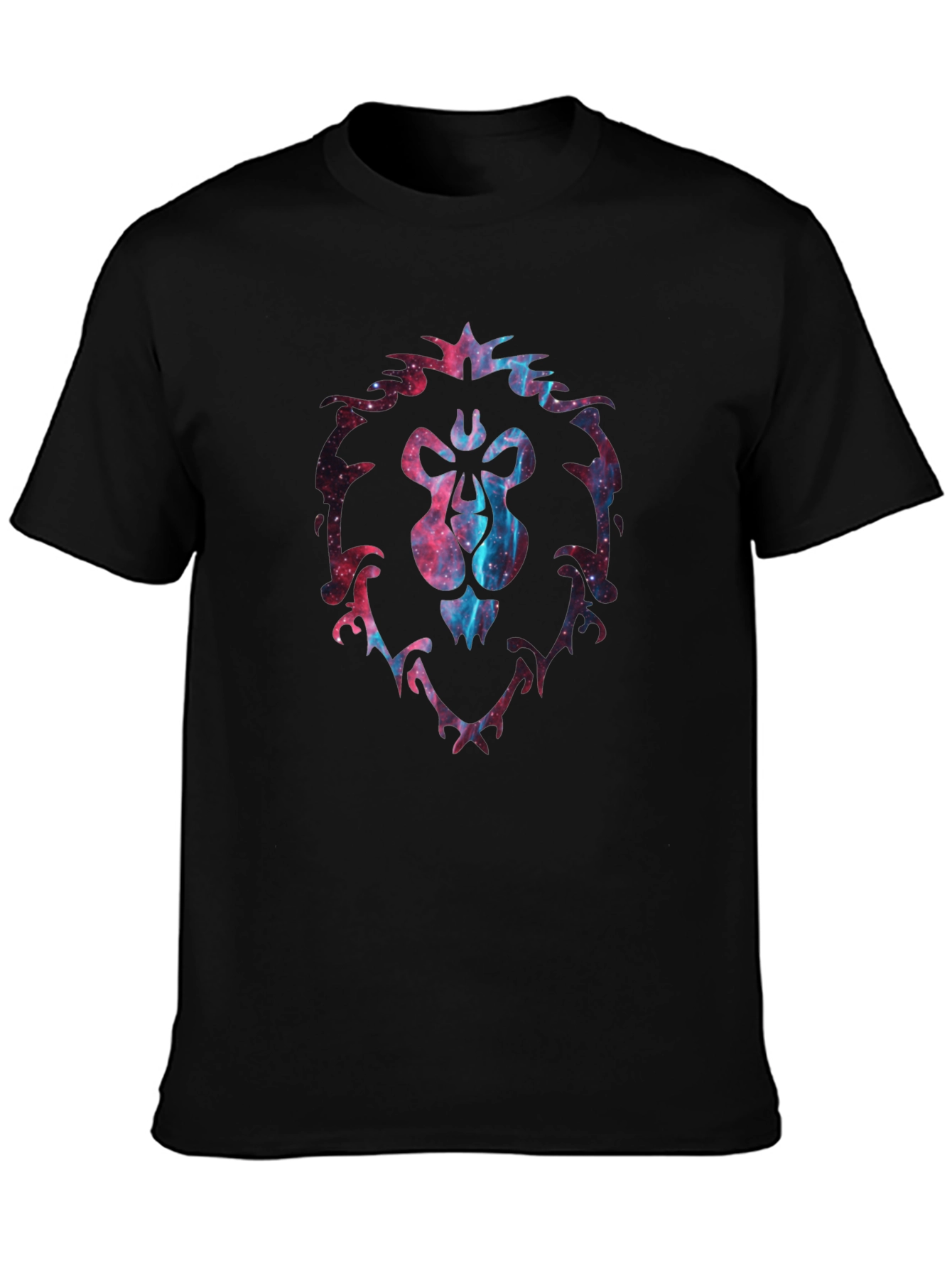 Alliance Lion Galaxy Print Black T-Shirt