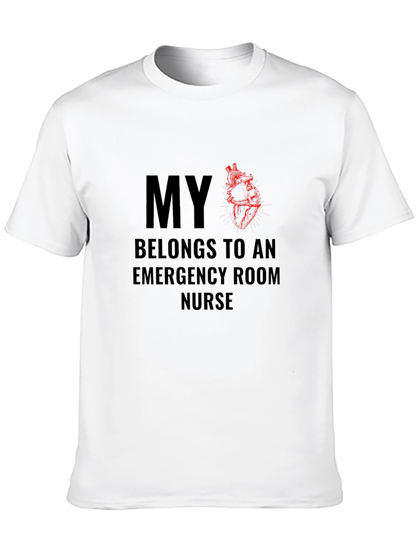 Emergency Room Nurse T-Shirt Heart Graphic