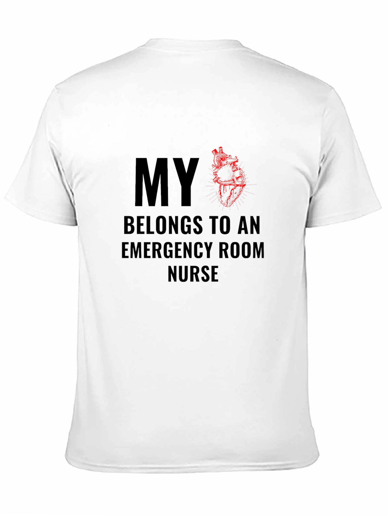 Emergency Room Nurse T-Shirt Heart Graphic