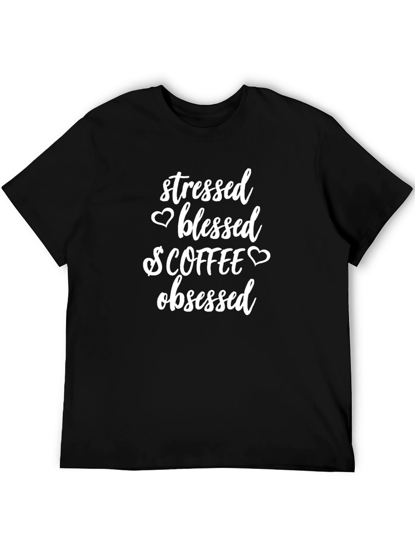 Stressed Blessed Coffee Obsessed Graphic Tee