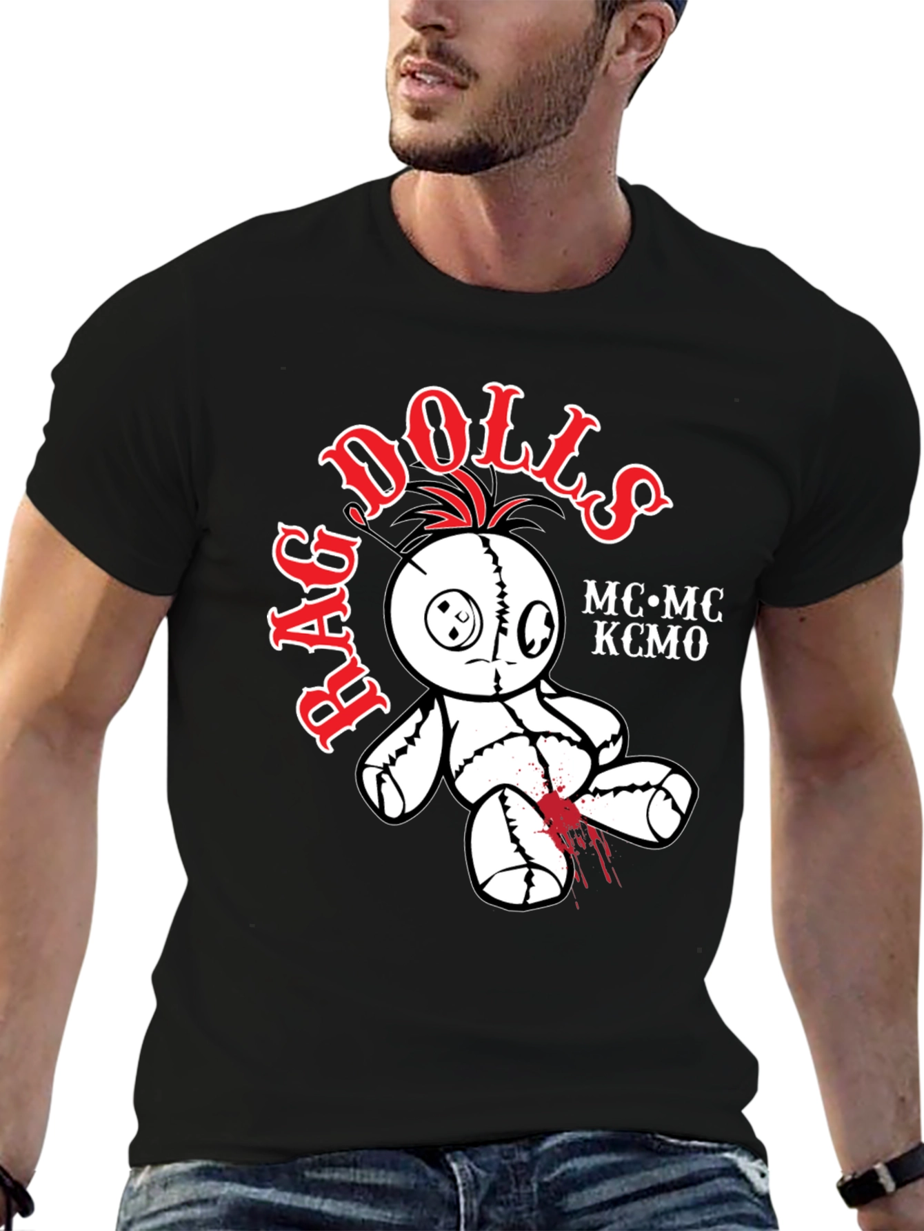 Rag Dolls MC KCMO Black T-Shirt