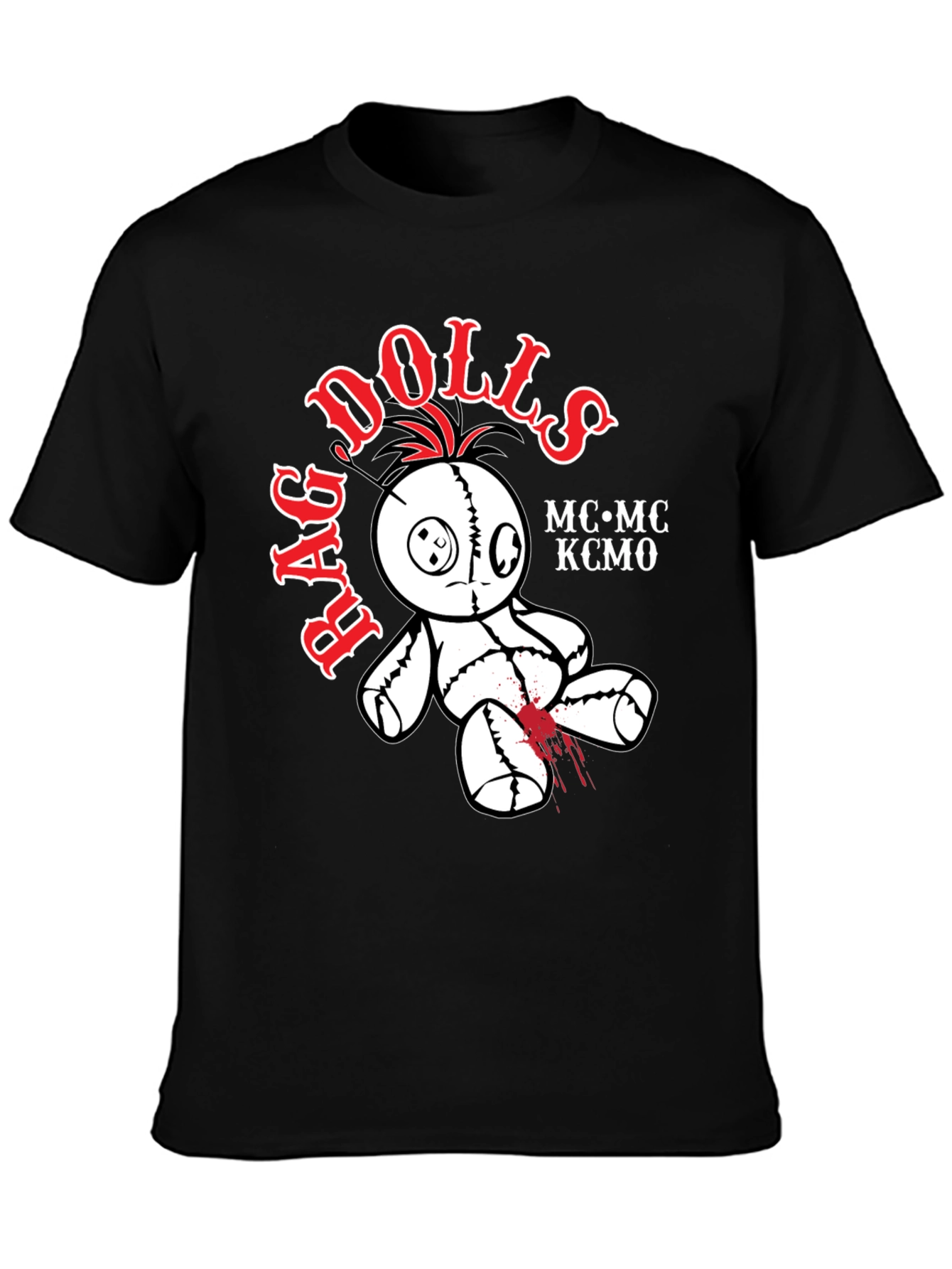 Rag Dolls MC KCMO Black T-Shirt