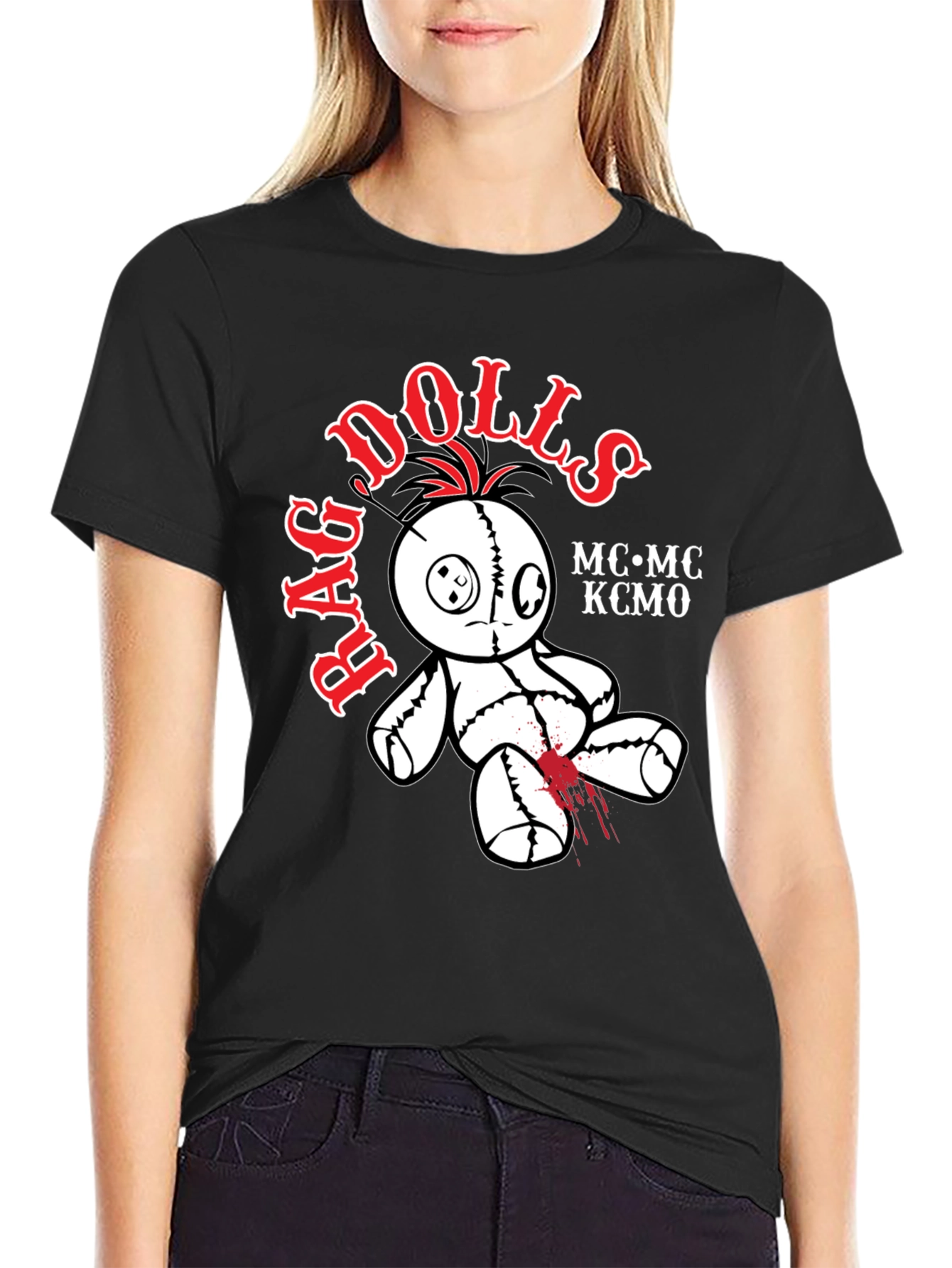 Rag Dolls MC KCMO Black T-Shirt