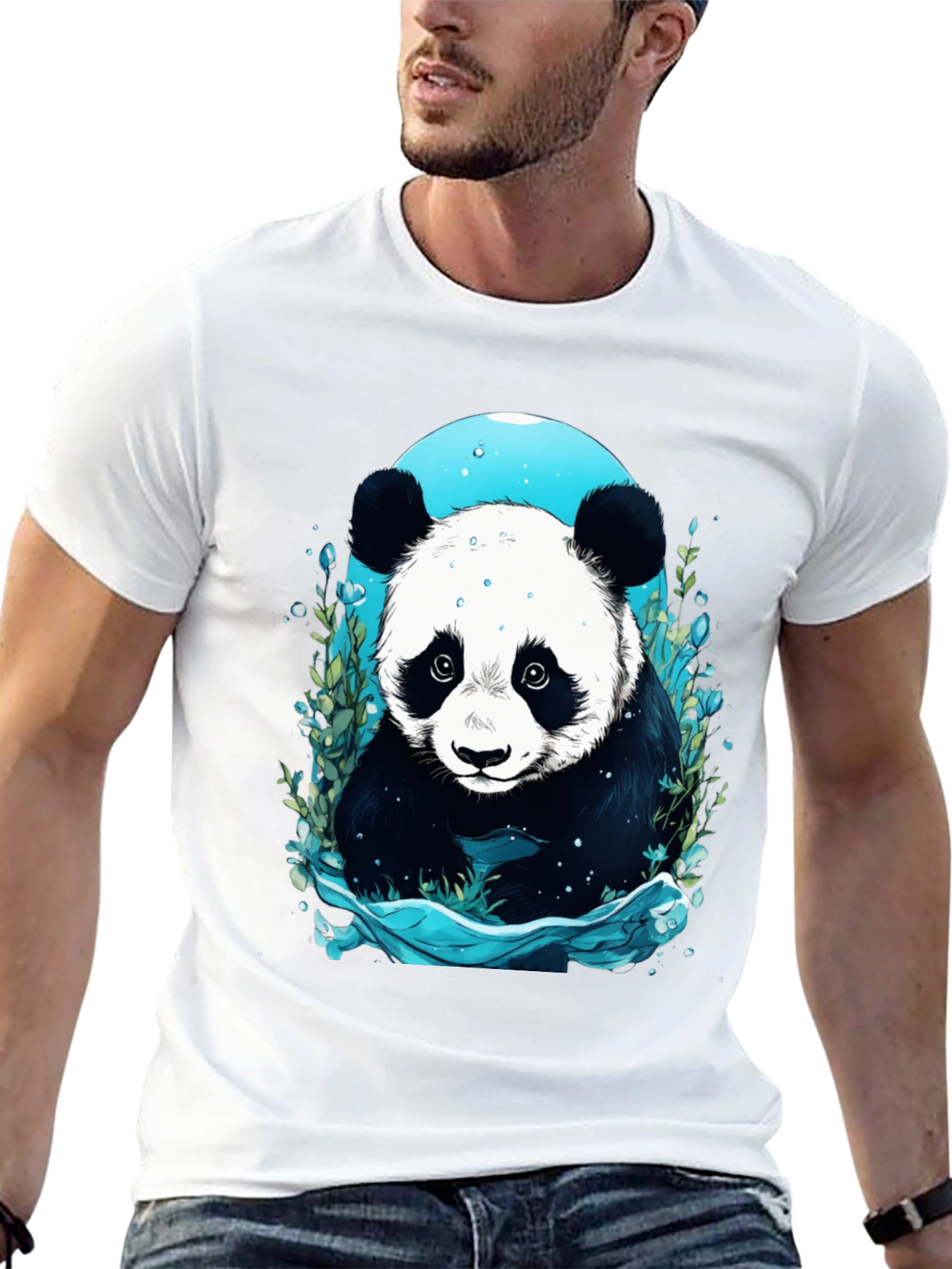 Panda Graphic Tee - Black