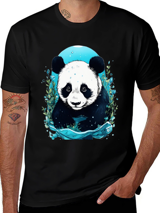 Panda Graphic Tee - Black