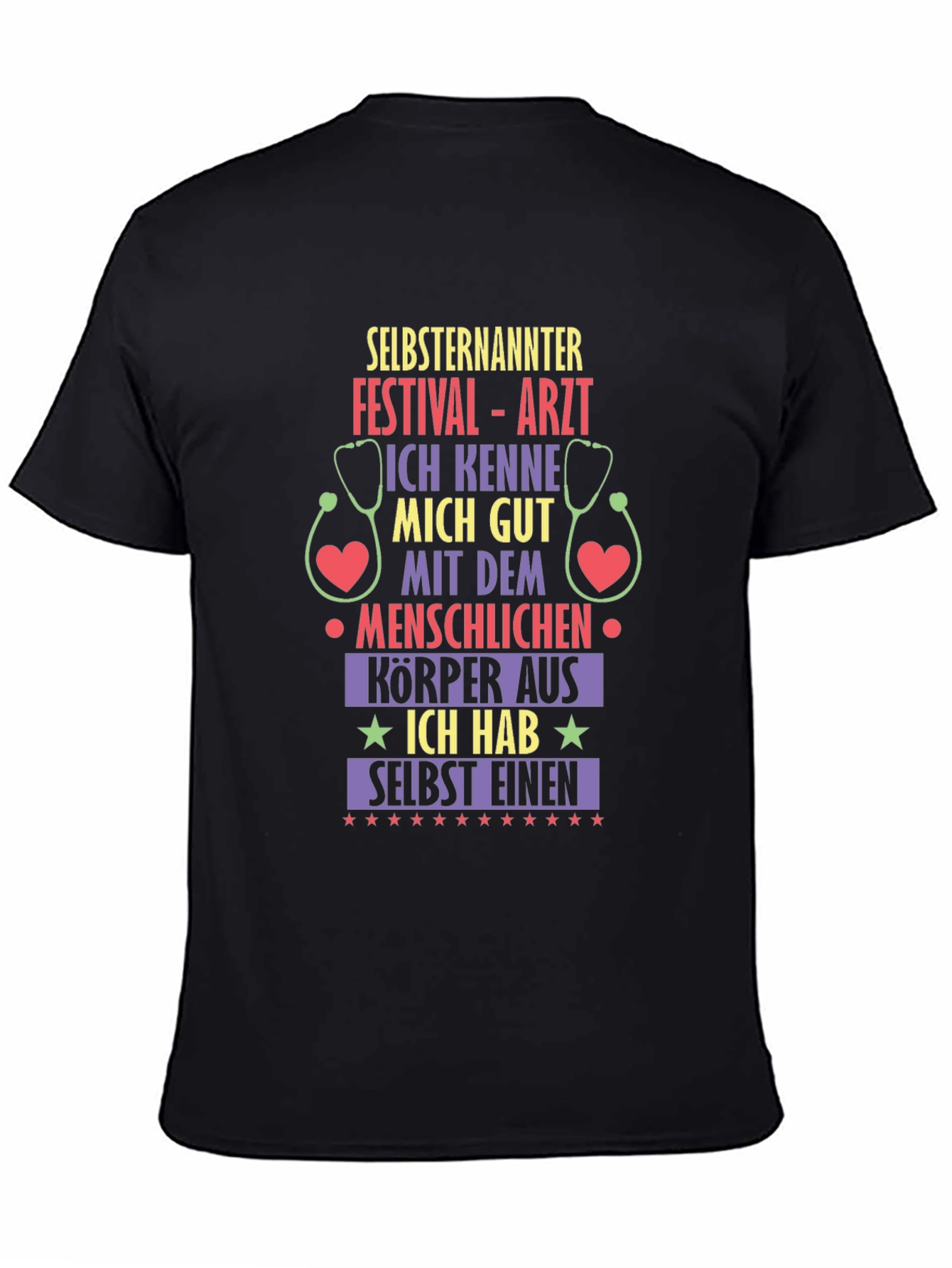 Self-Proclaimed Festival Doctor Black T-Shirt