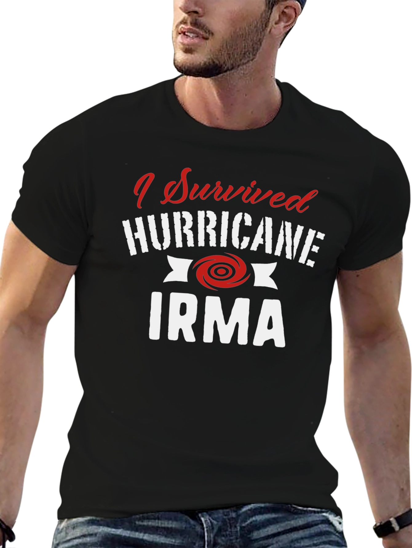 I Survived Hurricane Irma Black T-Shirt
