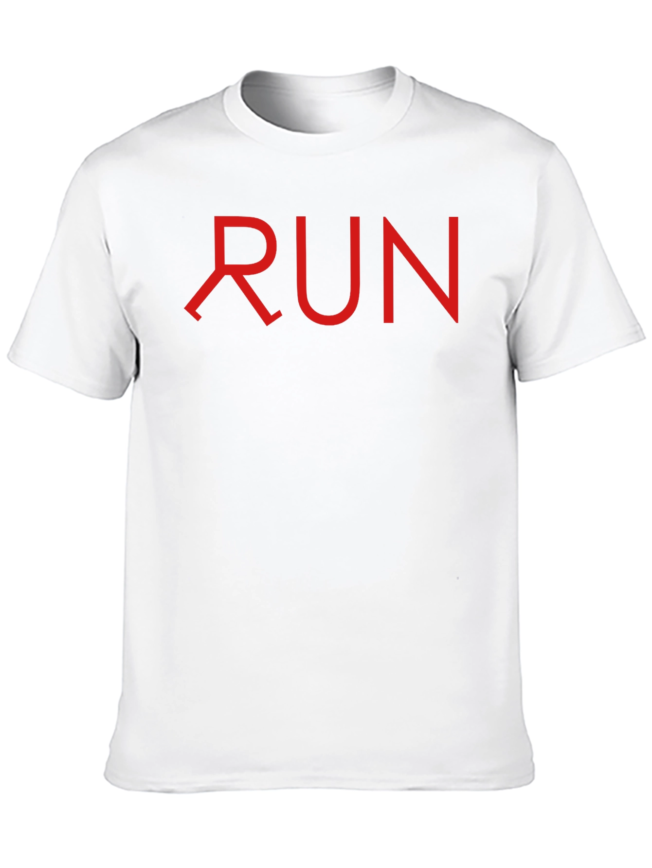 Mens Black RUN Graphic Tee - Athletic Style