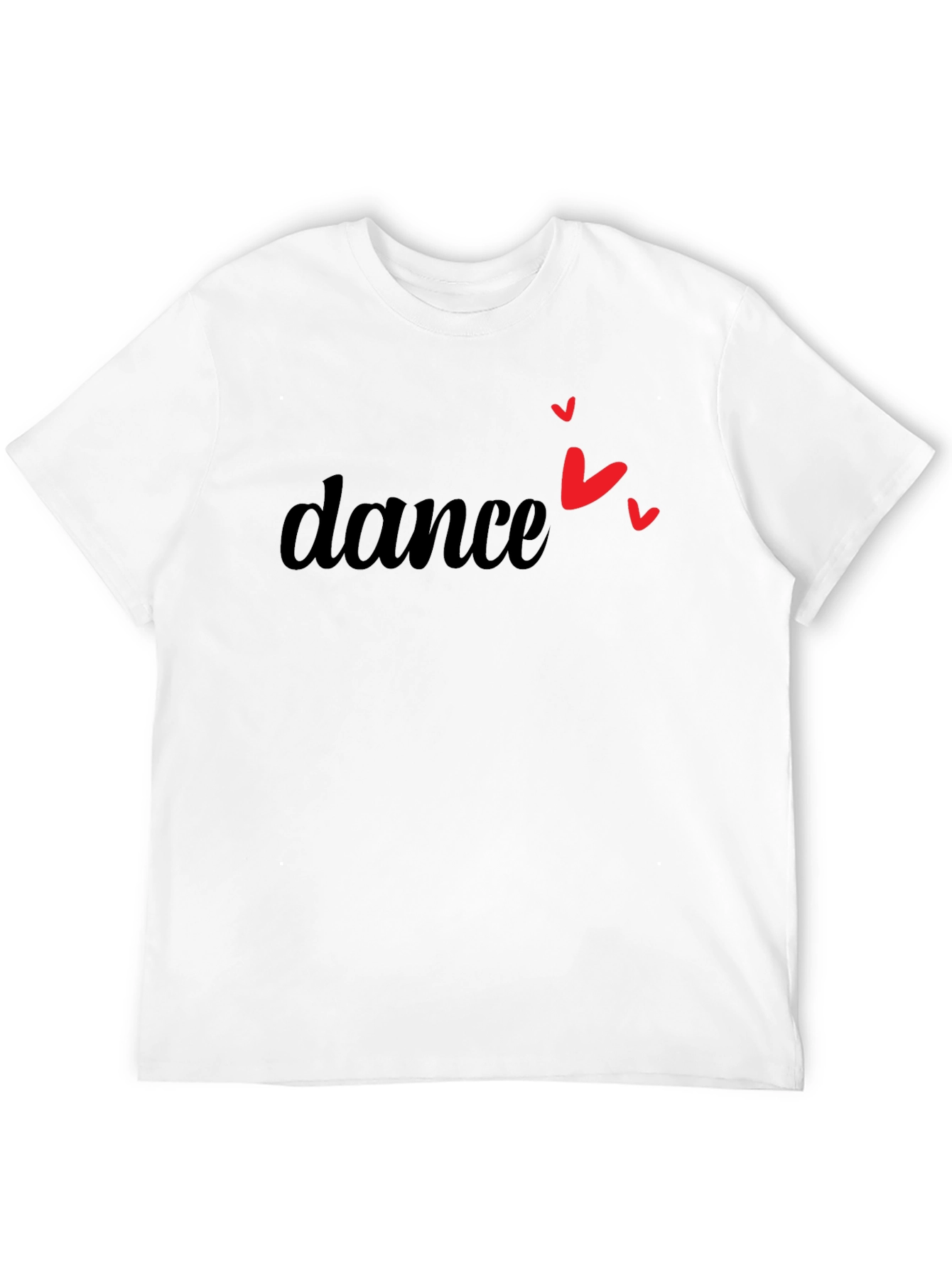 Dance with Heart Tee - Stylish Black T-Shirt