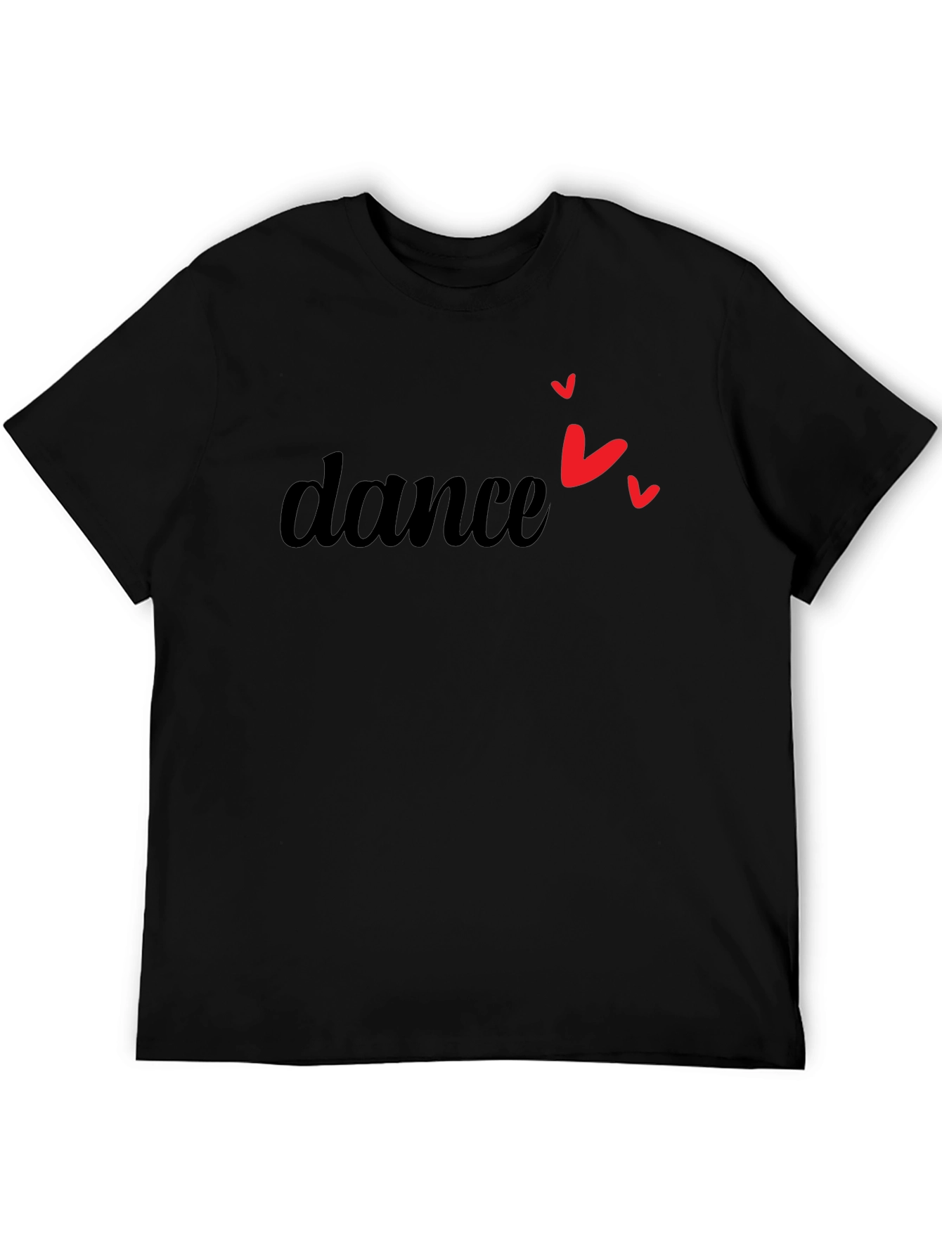 Dance with Heart Tee - Stylish Black T-Shirt