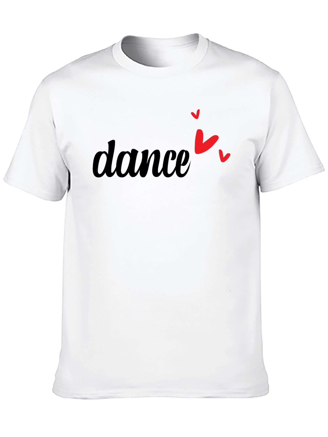 Dance with Heart Tee - Stylish Black T-Shirt