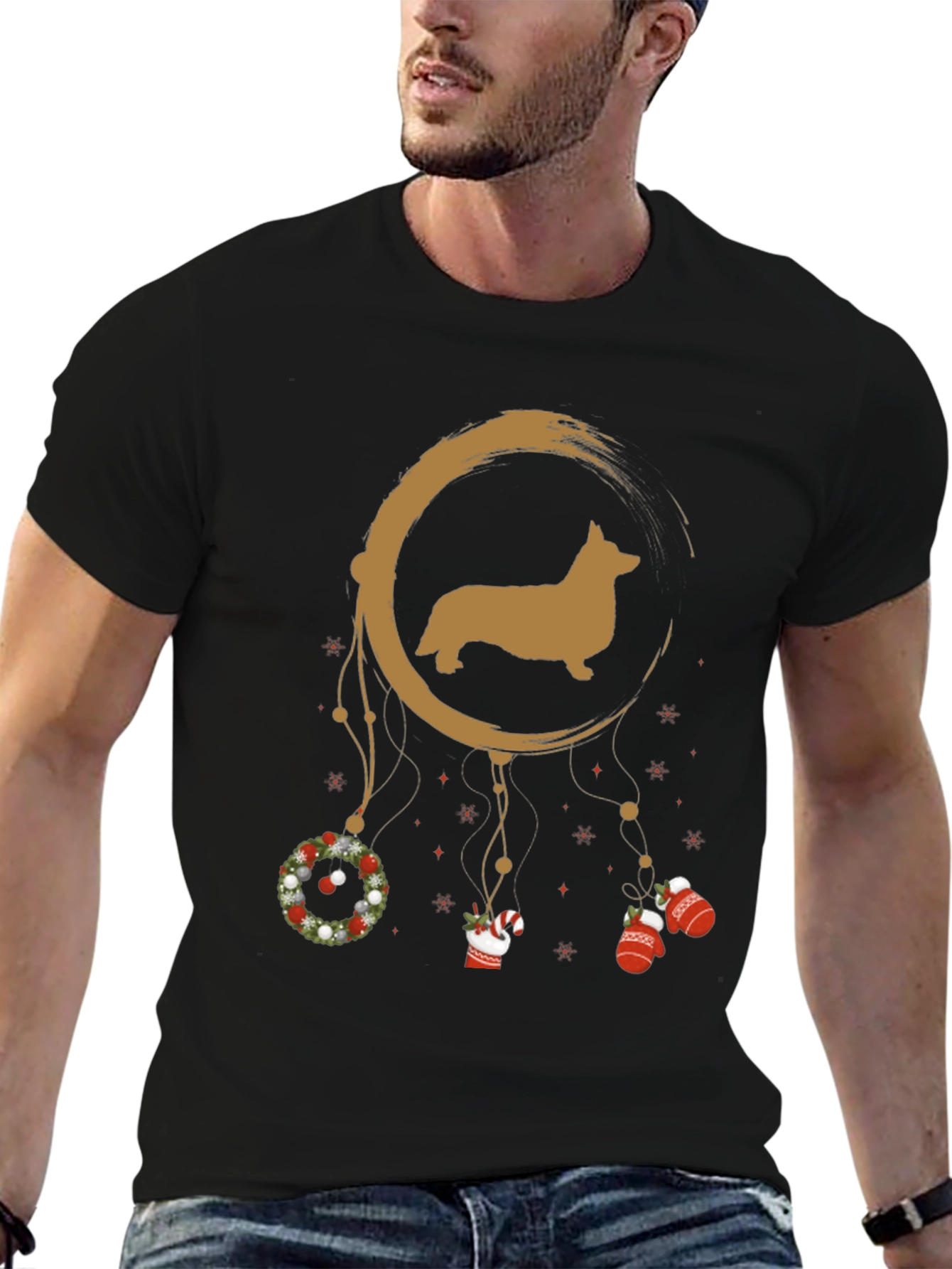 Corgi Dreamcatcher Christmas T-Shirt
