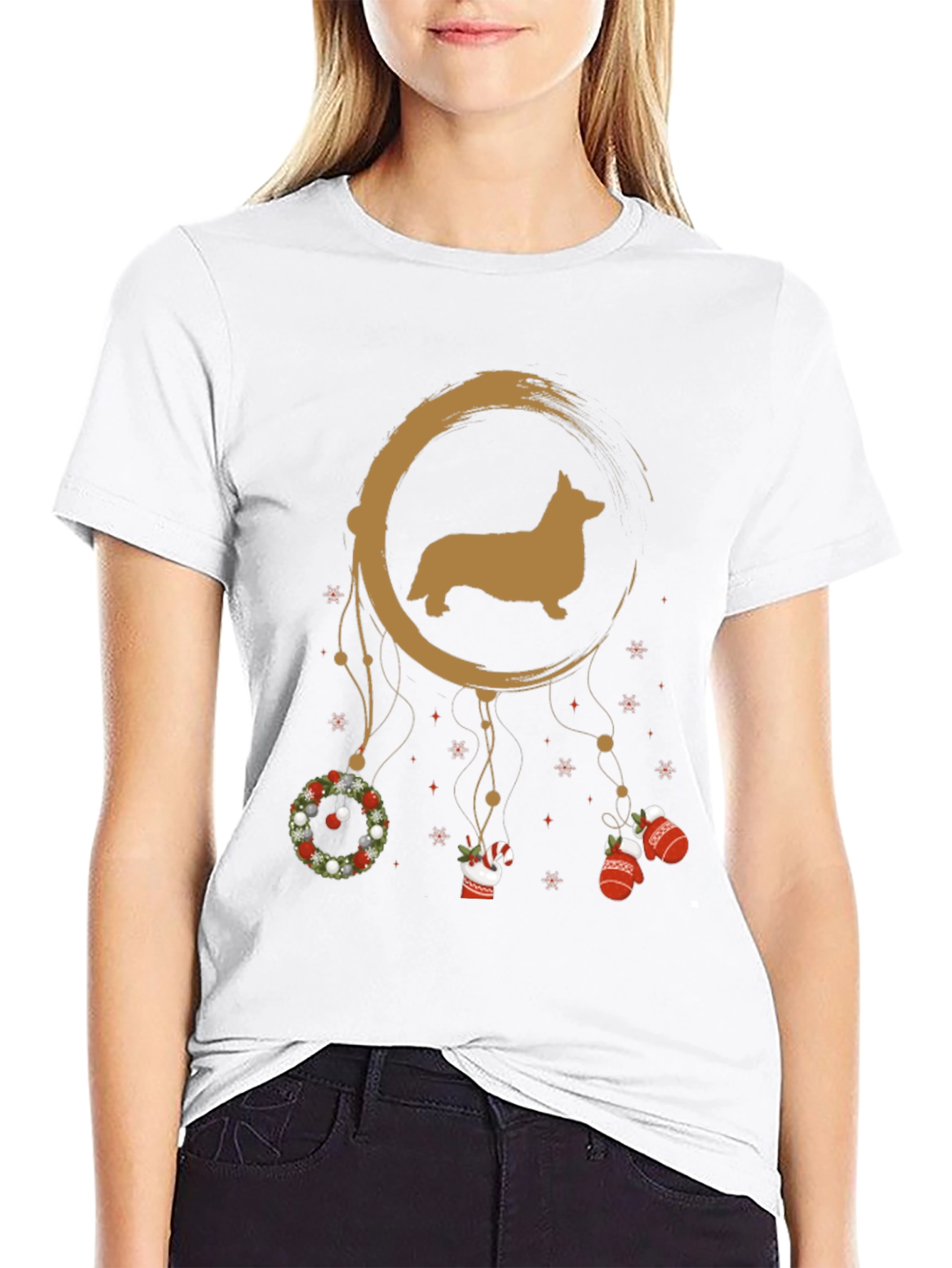 Corgi Dreamcatcher Christmas T-Shirt