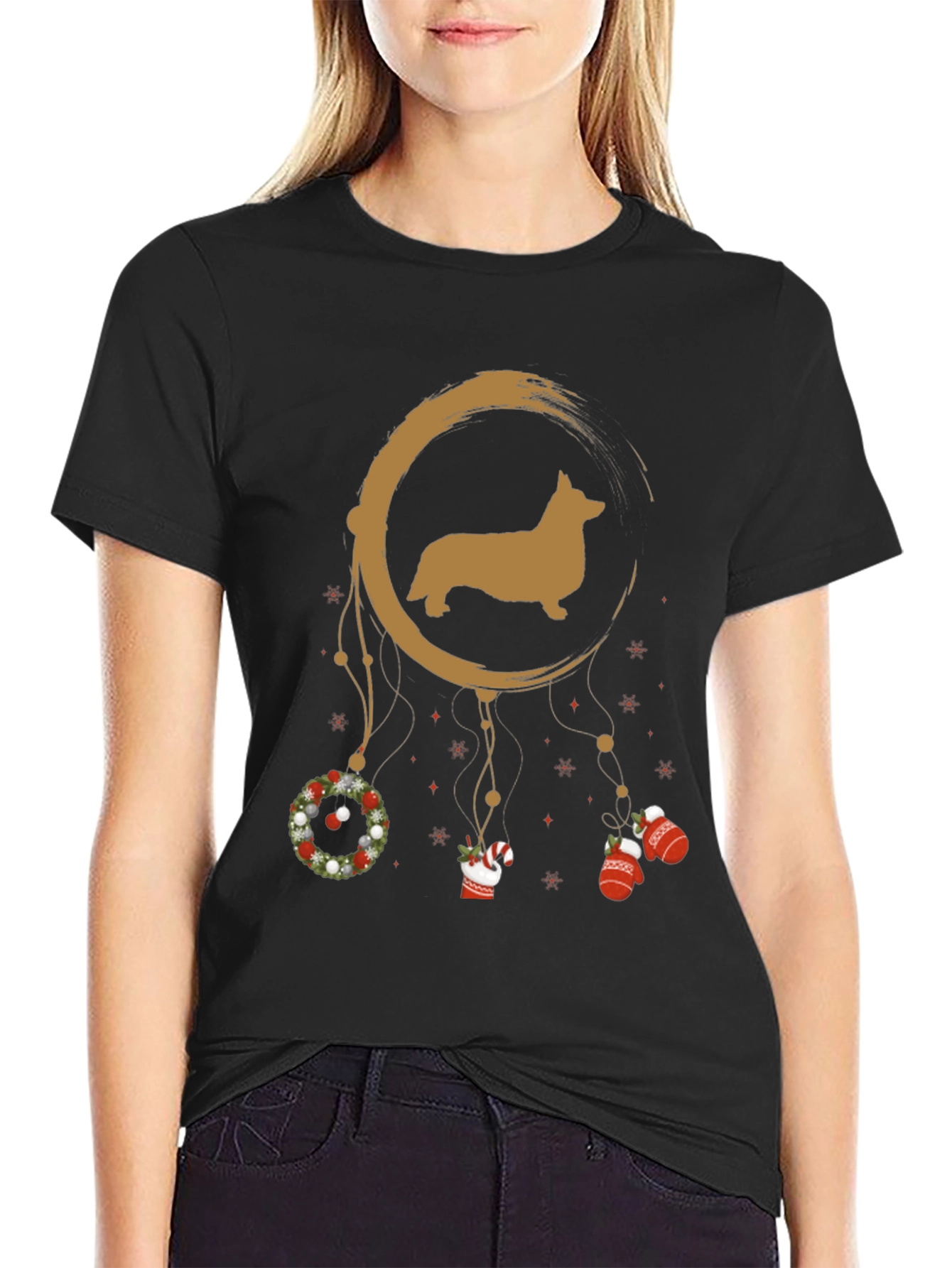 Corgi Dreamcatcher Christmas T-Shirt
