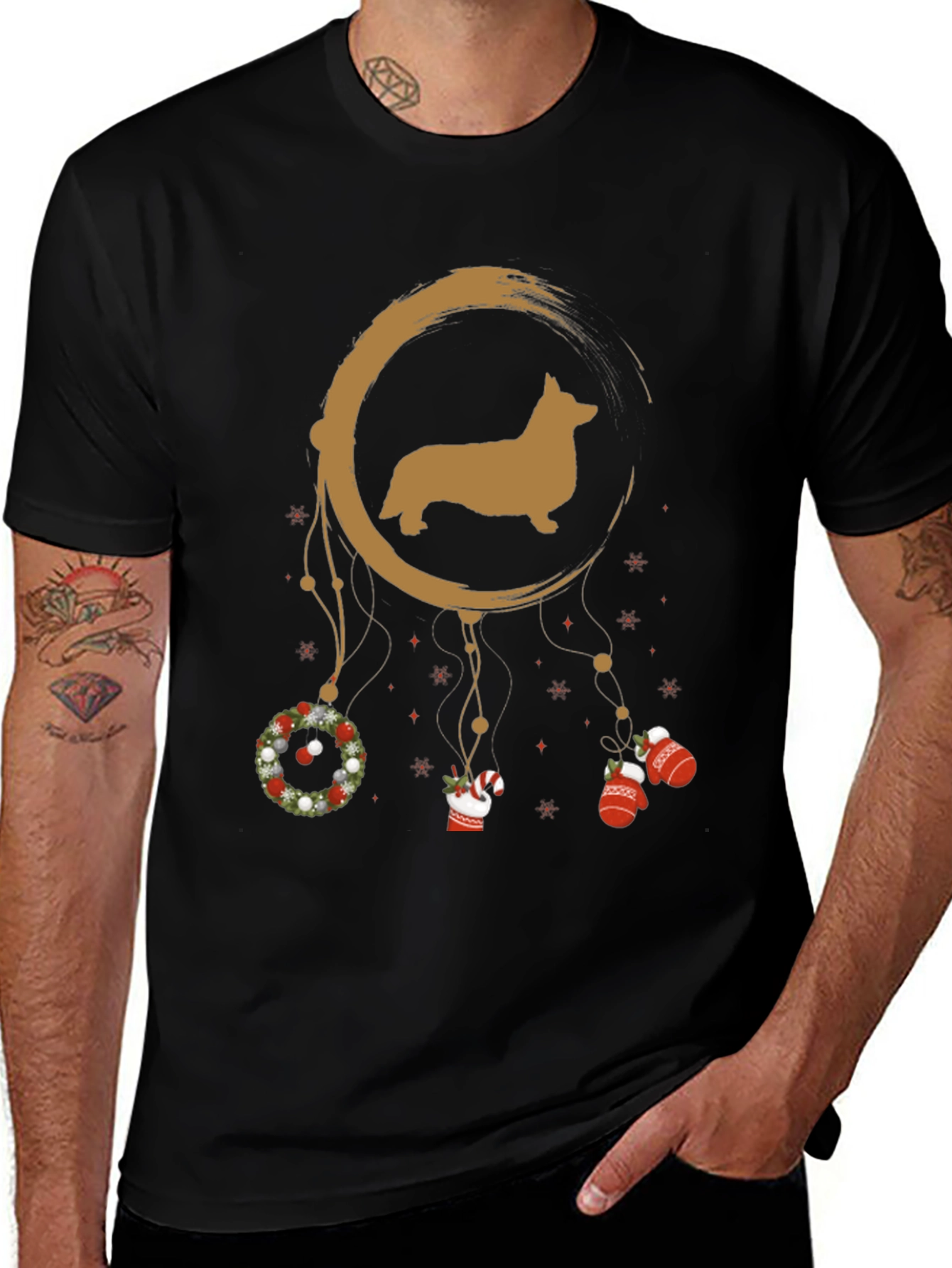 Corgi Dreamcatcher Christmas T-Shirt