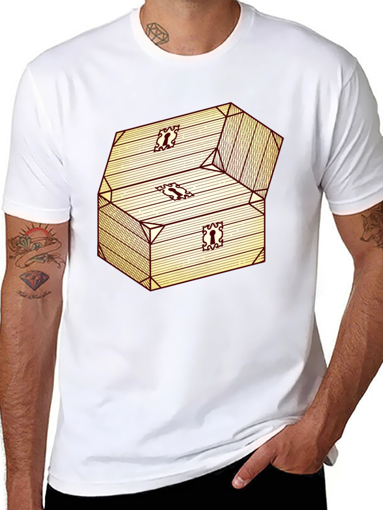 Chest Graphic Black T-Shirt
