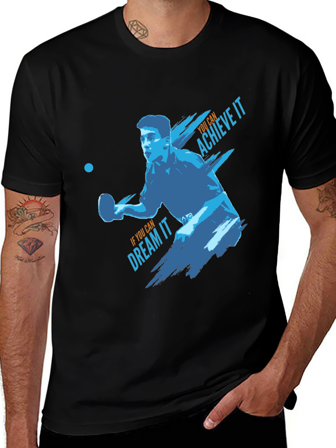 Table Tennis Graphic Tee - Achieve Your Dreams