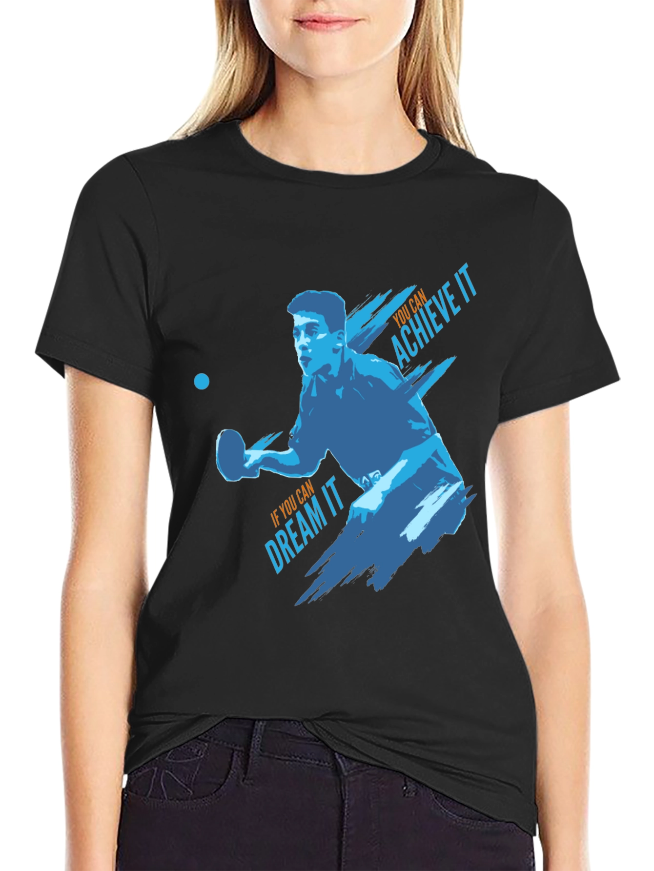 Table Tennis Graphic Tee - Achieve Your Dreams