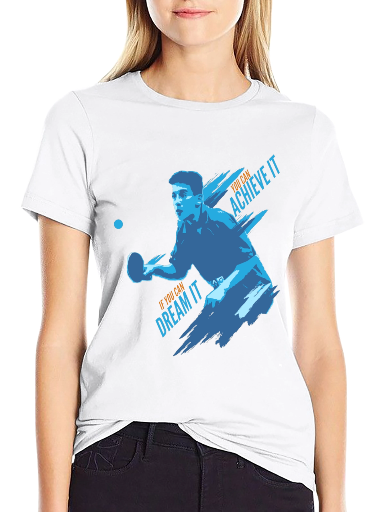 Table Tennis Graphic Tee - Achieve Your Dreams