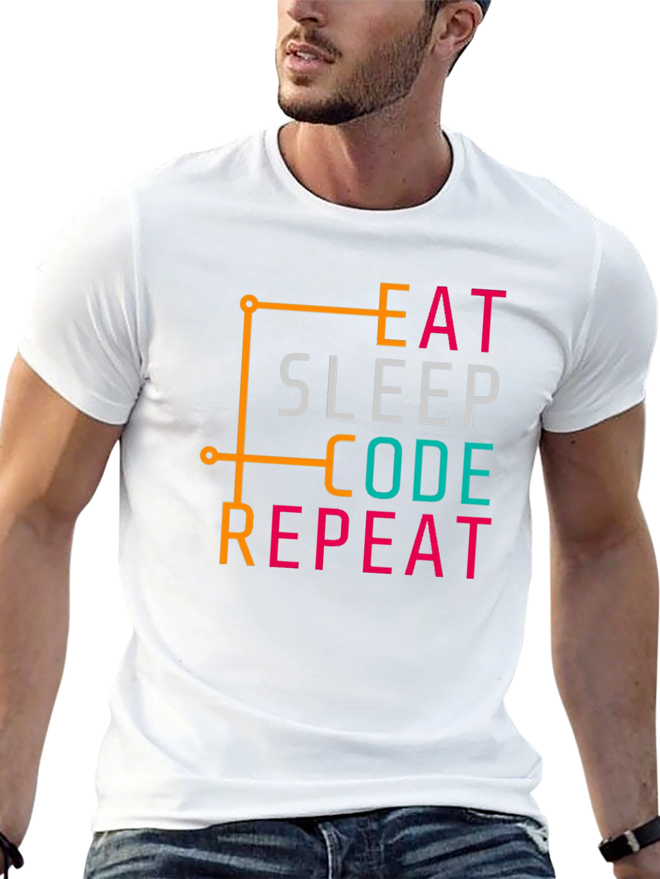 Eat Sleep Code Repeat Black T-Shirt
