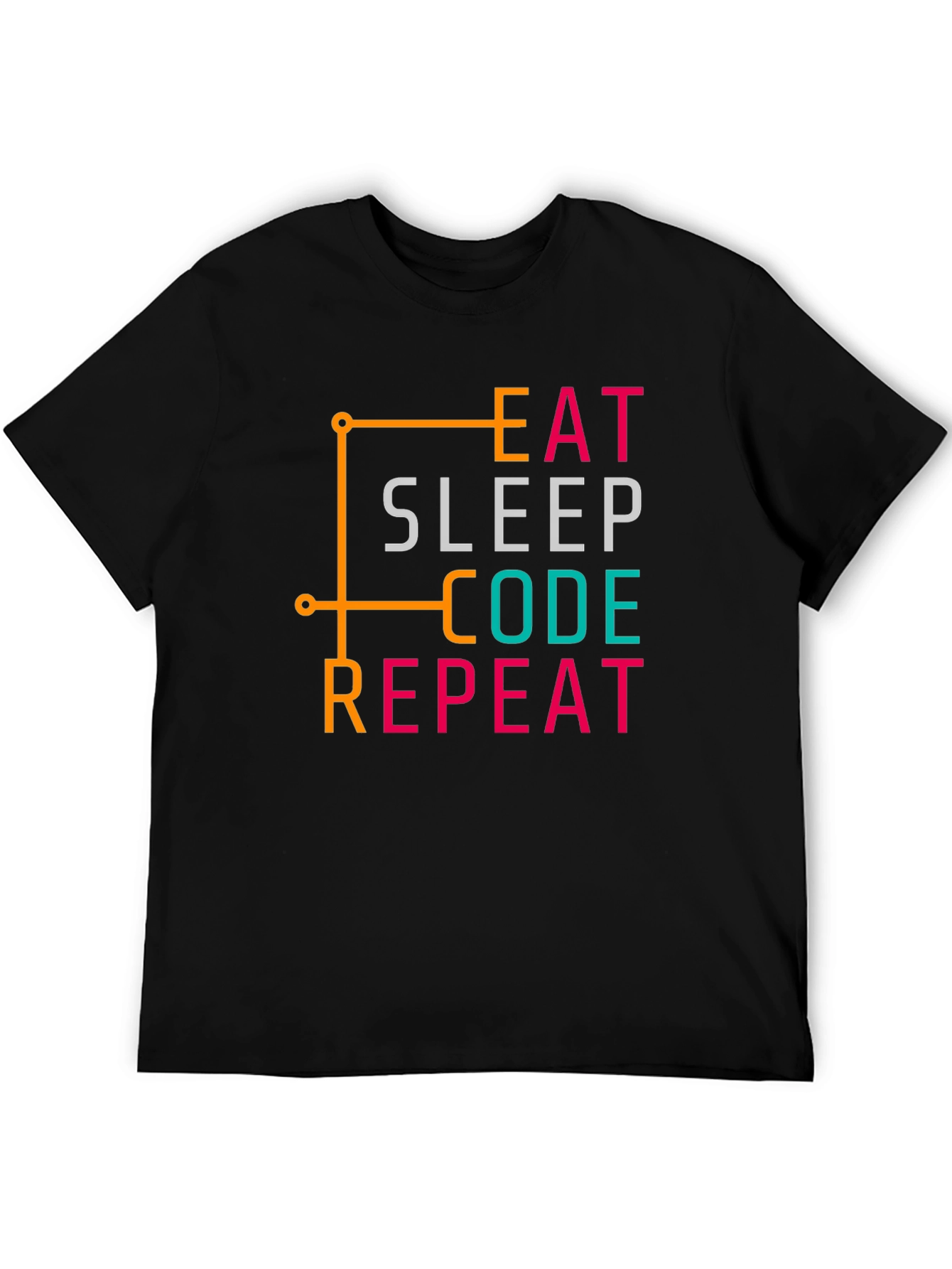 Eat Sleep Code Repeat Black T-Shirt