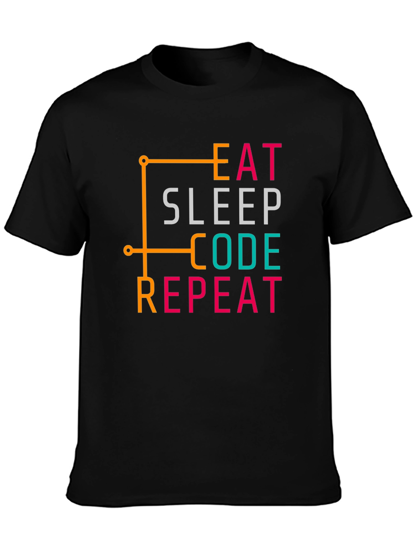 Eat Sleep Code Repeat Black T-Shirt
