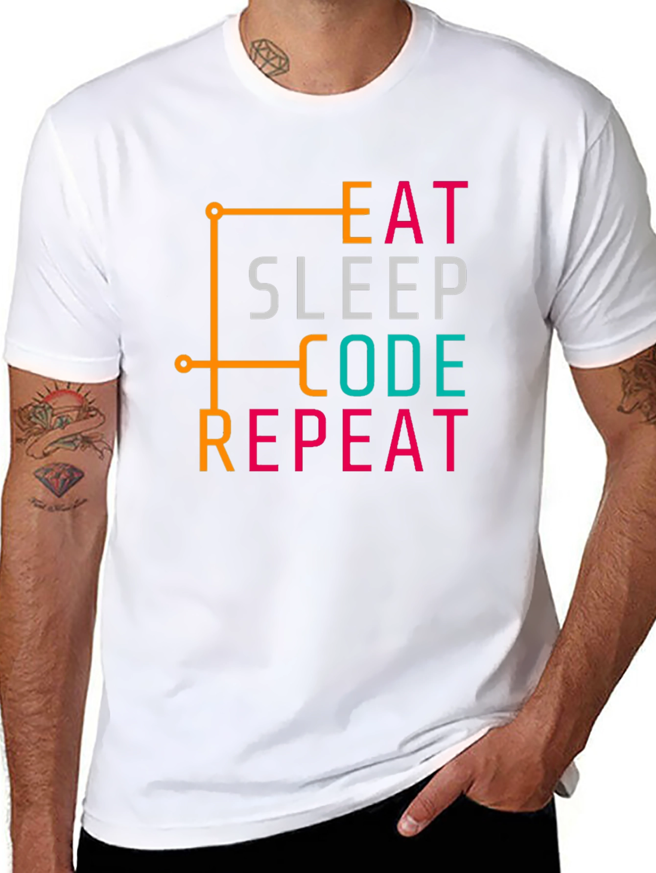 Eat Sleep Code Repeat Black T-Shirt