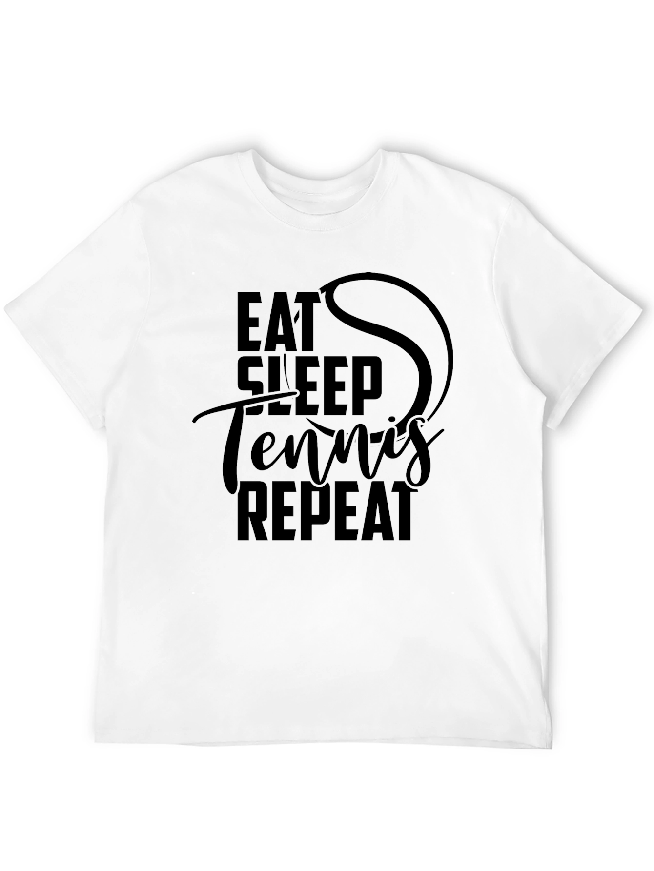 Eat Sleep Tennis Repeat Graphic T-Shirt