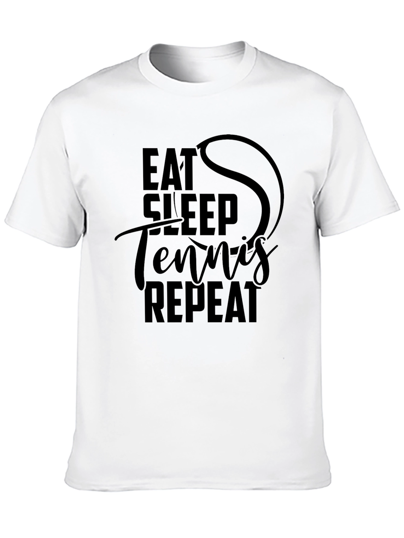 Eat Sleep Tennis Repeat Graphic T-Shirt