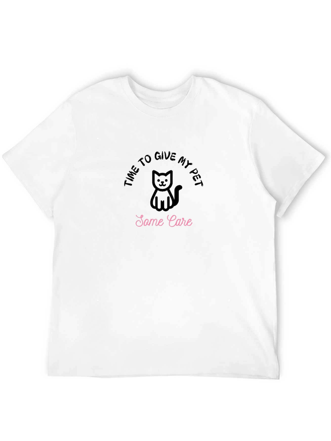 Time to Give My Pet Some Care Black T-Shirt