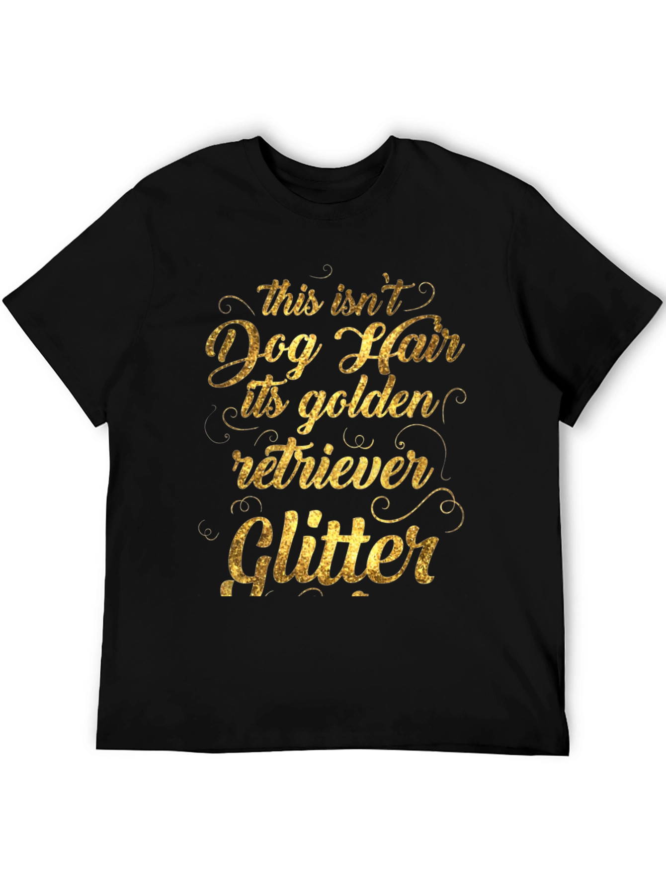 Golden Retriever Glitter Dog Hair T-Shirt