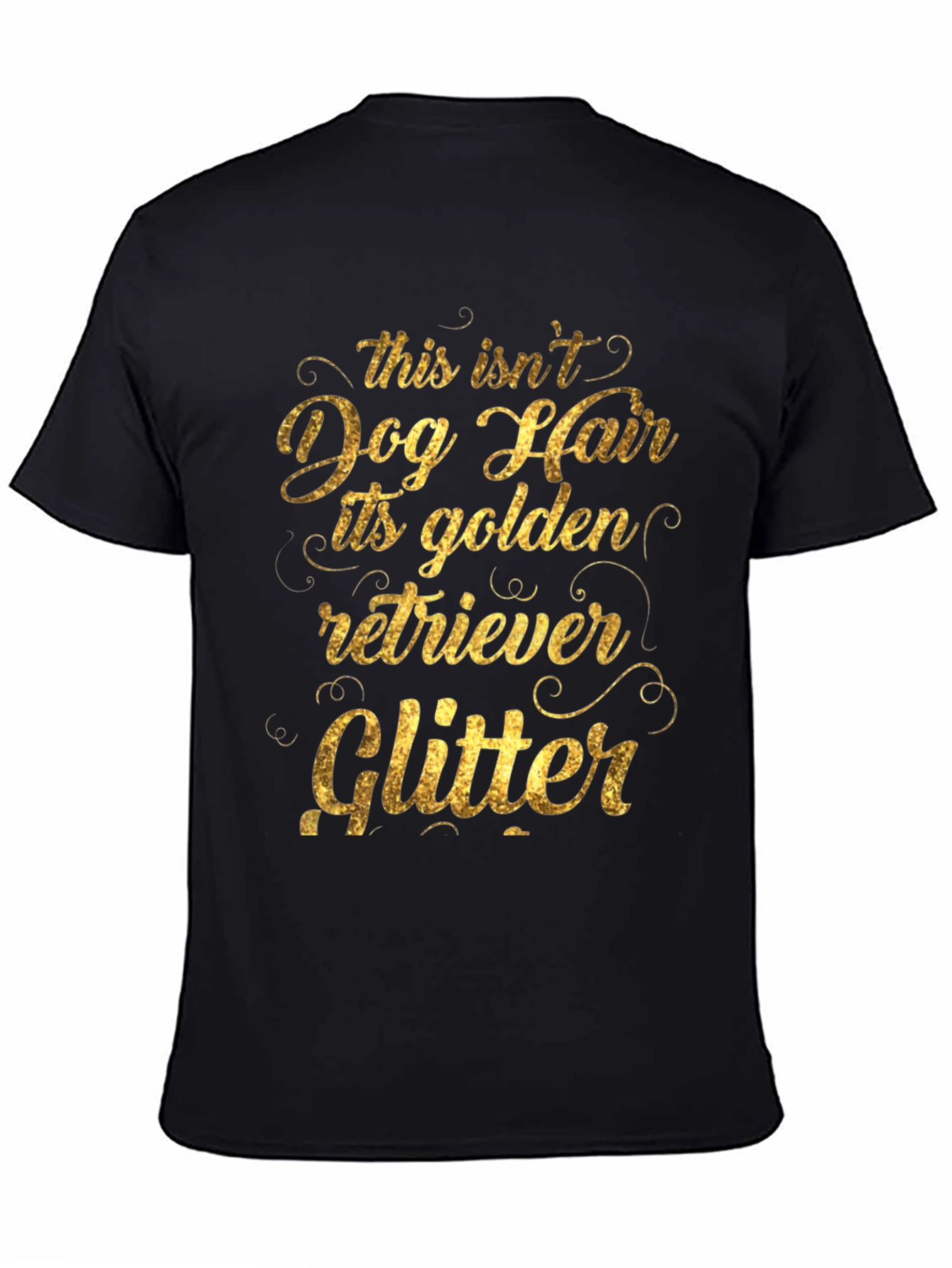 Golden Retriever Glitter Dog Hair T-Shirt