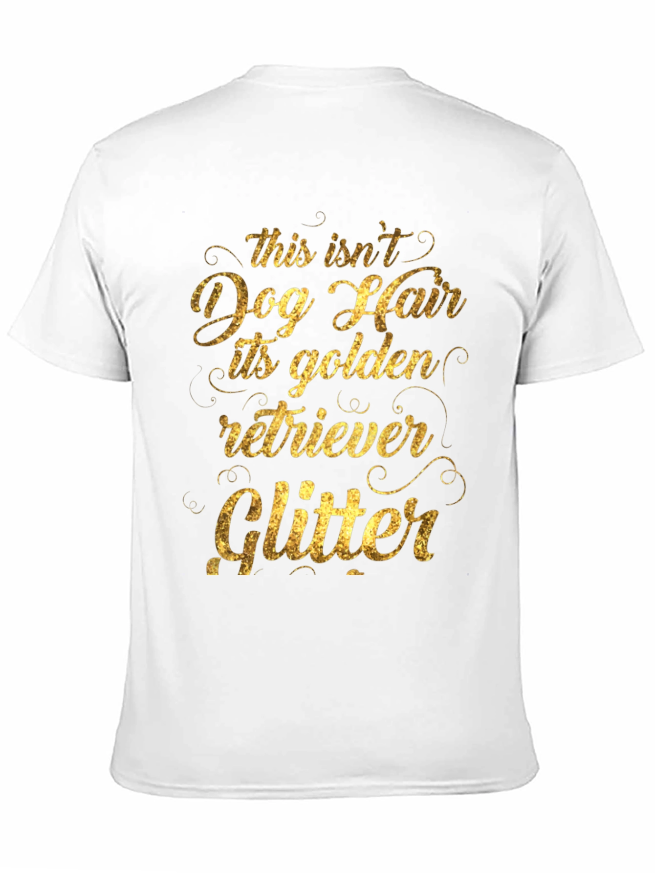 Golden Retriever Glitter Dog Hair T-Shirt