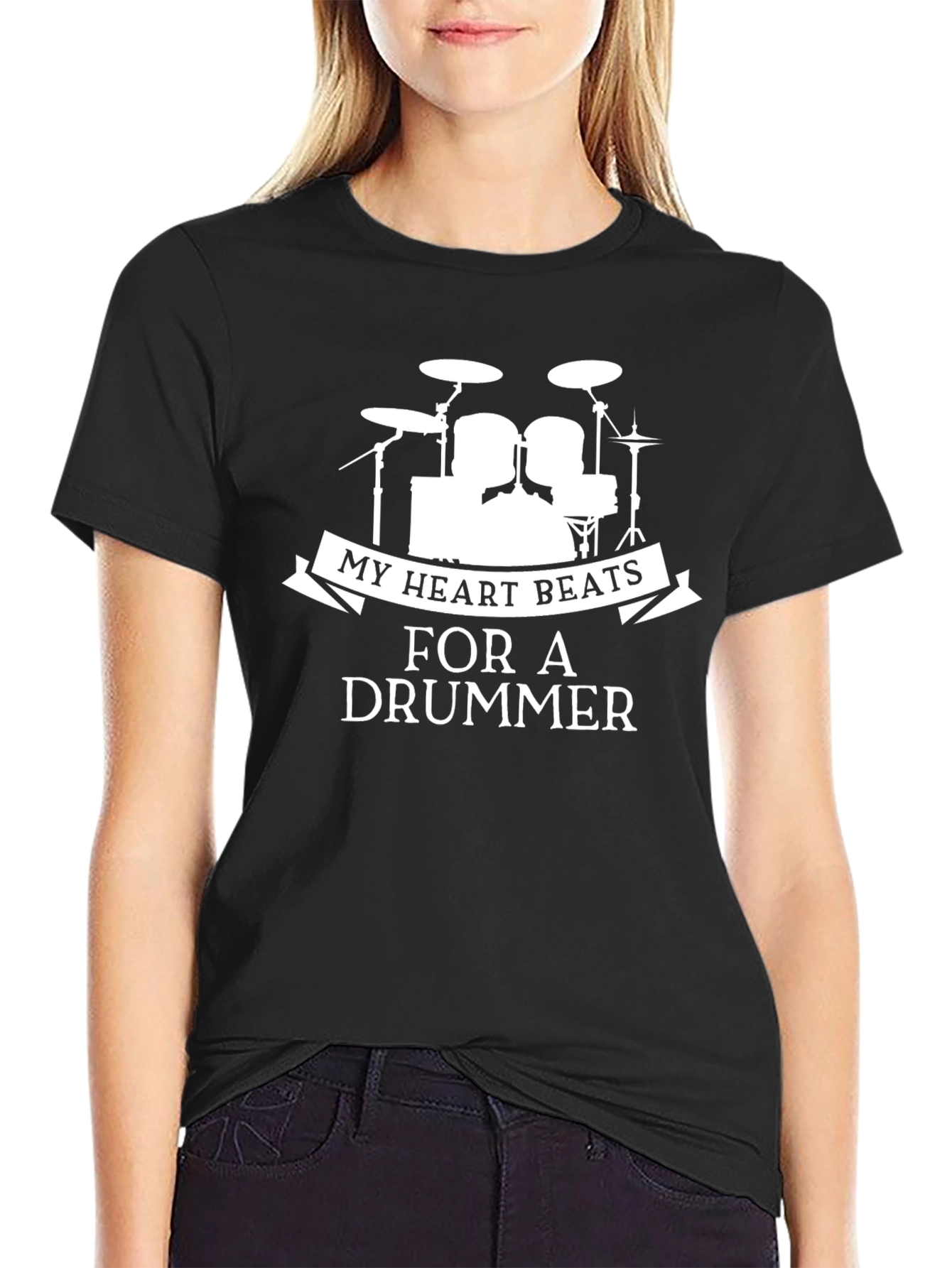 Drummer T-Shirt: My Heart Beats For A Drummer
