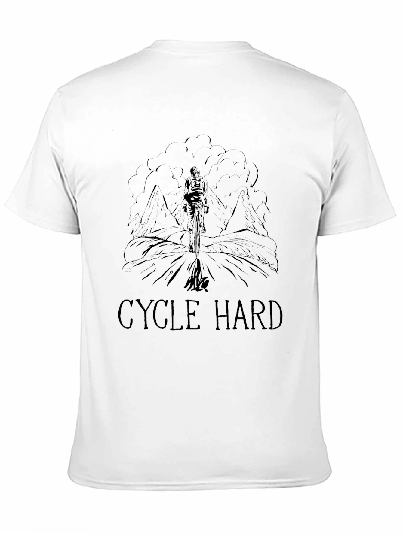 Cycle Hard Black T-Shirt - Ride On!