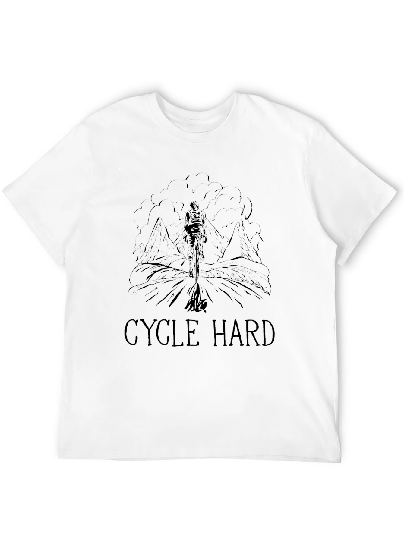 Cycle Hard Black T-Shirt - Ride On!