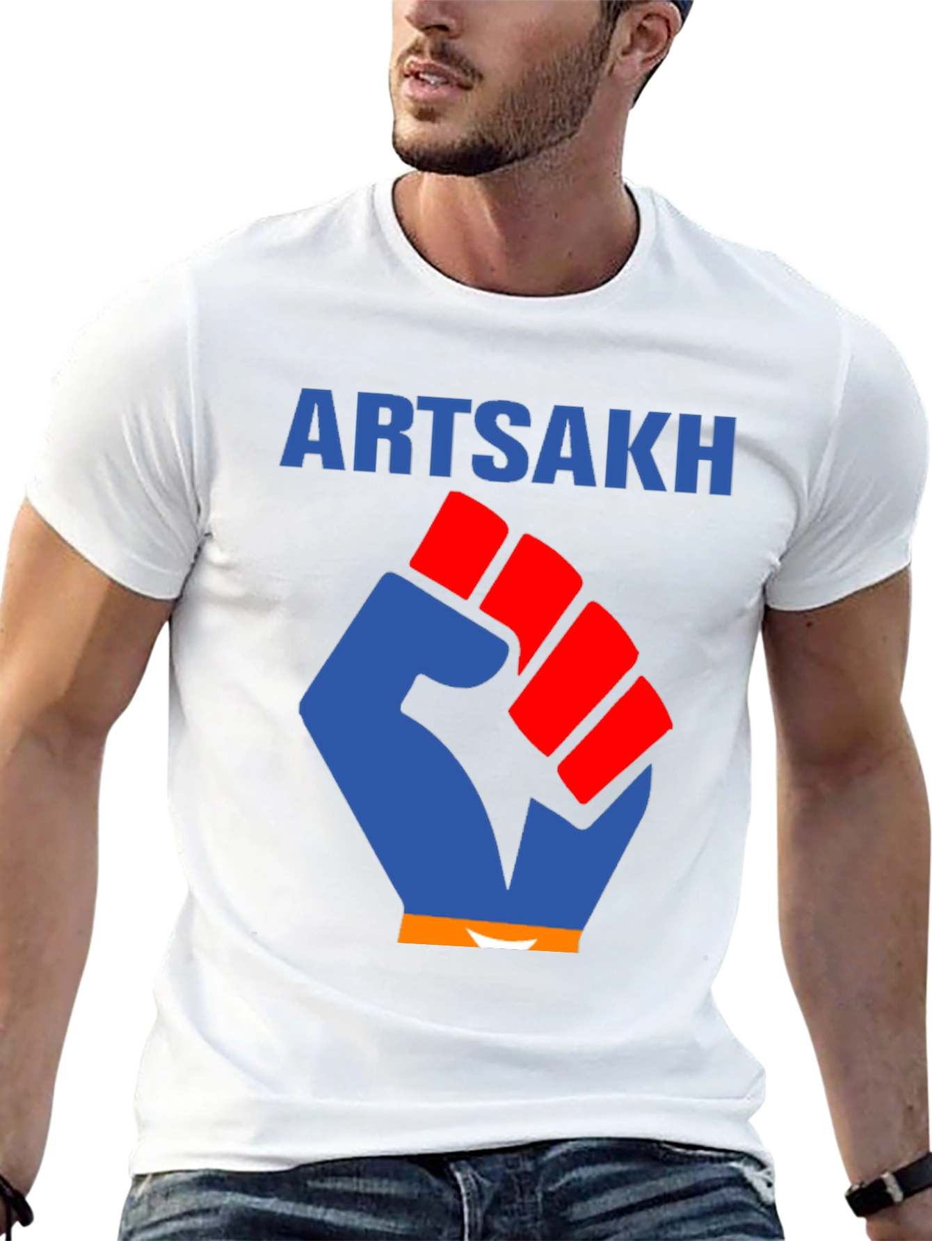 Artsakh Fist Graphic Tee - Black Cotton T-Shirt